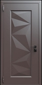 Входная термодверь с металлофиленкой и порошковым окрашиванием RAL 8019 (тип №6)